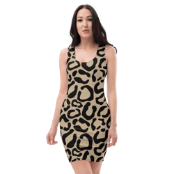 Leopard Skin Animal Pattern Sublimation Cut & Sew Dress