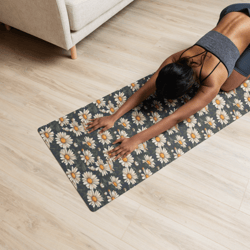 Daisy Flowers Retro Seamless Pattern Yoga mat