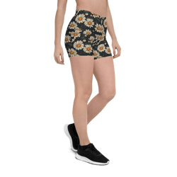 Daisy Flowers Retro Seamless Pattern Shorts