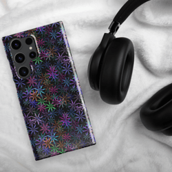 Neon Sparkle Flowers Pattern Snap case for Samsung®