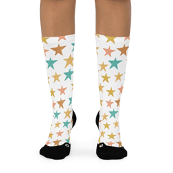 Colored Stars Seamless Pattern Basketball socks