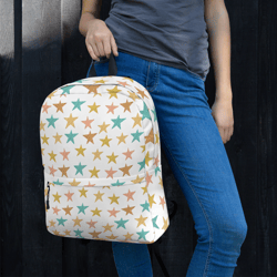 Colored Stars Seamless Pattern Backpack