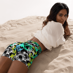 turning point abstract pattern yoga shorts