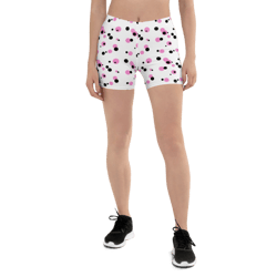 Pink and Black Dots Pattern Shorts