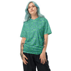 Green and Blue Modern Mozaic Recycled unisex sports jersey