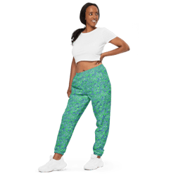 Green and Blue Modern Mozaic Unisex track pants