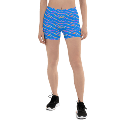 Blue Modern Chic Pattern Shorts