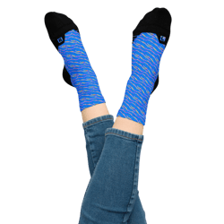 Blue Modern Chic Pattern Ankle socks
