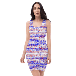 Fourth of July Fragmented Pattern Sublimation Cut & Sew Dress
