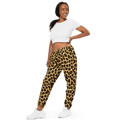 Leopard Skin Animal Print Seamless Pattern Unisex track pants