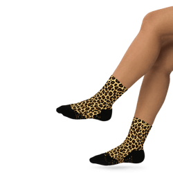 Leopard Skin Animal Print Seamless Pattern Ankle socks