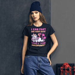Funny Farting Unicorn Women's short sleeve t-shirt
