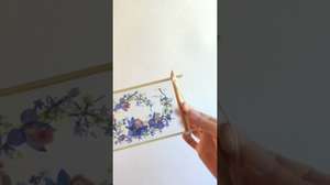 Dried flower wall art in floating frame 9 in x 5.5 in Presse