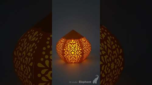 Golden lantern pattern. chinese lantern silhouette for decoration