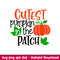 Cutest Pumkin In The Patch, Cutest Pumpkin In The Patch SVG, Fall svg, Pumpkin Patch svg, Fall SVG, Kids Fall Shirt, Autumn Svg,png, dxf, eps file.jpeg
