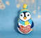 A cute penguin with a heart of roses  Rolly polly toy , Musical toy (18).jpg