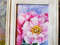 2 Small oil painting in a frame under glass - Peony Flower  5.9 - 3.9 in..jpg
