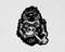 Gorilla Face Cigar Bandana Popular Sticker