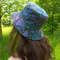 Cotton hat bucket with mushroom unisex. Summer designer hat for travel and festival. Fashion cute hat. Mushroom clothing