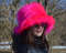 Magenta hat. Neon pink hat. Faux fur bucket hat. Festival fuzzy neon hat. Fuchsia fluffy hat. Rave bucket hat. Bright shaggy hat.
