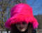 Magenta hat. Neon pink hat. Faux fur bucket hat. Festival fuzzy neon hat. Fuchsia fluffy hat. Rave bucket hat. Bright shaggy hat.