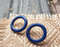 Royal blue hoop earrings round wooden studs 5.jpg