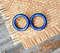 Royal blue hoop earrings round wooden studs 4.jpg
