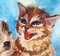 kitten oil painting