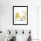 Orange White Cat Print Cat Decor Cat Art Home Wall-7.jpg