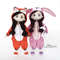Crochet dolls in kigurumi are ready for a pajama party