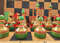 green red childrens chess handmade