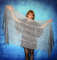 Hand knit warm gray scarf, Russian Orenburg shawl, Wool wrap, Goat down stole, Lace pashmina, Cover up, Kerchief, Cape.JPG
