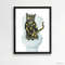 Tortoiseshell Cat Print Cat Decor Cat Art Home Wall-112-1.jpg