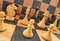 wooden soviet chess pieces set 1970s