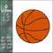 Basketball ball embroidery design