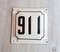 911 address house number plaque vintage