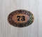 soviet oval apartment number sign 73