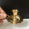Brass chamber candlestick with finger loop