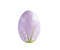 Light purple wooden egg with delicate flowers