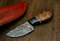 Custom Handmade Damascus Steel Skinner Knife, Hunting Skinner, Fix Blade Knife 5.jpg