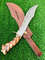 Custom Handmade Damascus Steel Hunting Bowie knife, Battle Ready Gift for Him 2.jpg