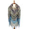 warm winter pavlovo posad blue shawl wrap  1857-11