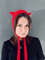knitted wool kitty bonnet hat with ears devil hat red3.jpg