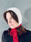 mink angora wool knitted bonnet hat with long stripes555.jpg