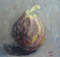 Fig" oil small painting fruit stilllife original wall art picture artwork, 10x10cm (4x4inch).