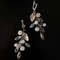 bridal jewelry set, crystal chains, rhinestone earrings, beaded branch, exhibition sample