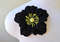 Black Helleborus flower brooch