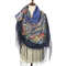 russian blue pavlovo posad shawl wool scarf 1028-14