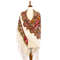 flowers women pavlovo posad shawl large size 148 cm 1370-1
