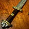 King Ragnar Sword Handmade Damascus Sword Viking With Leather Sheath in usa.jpg